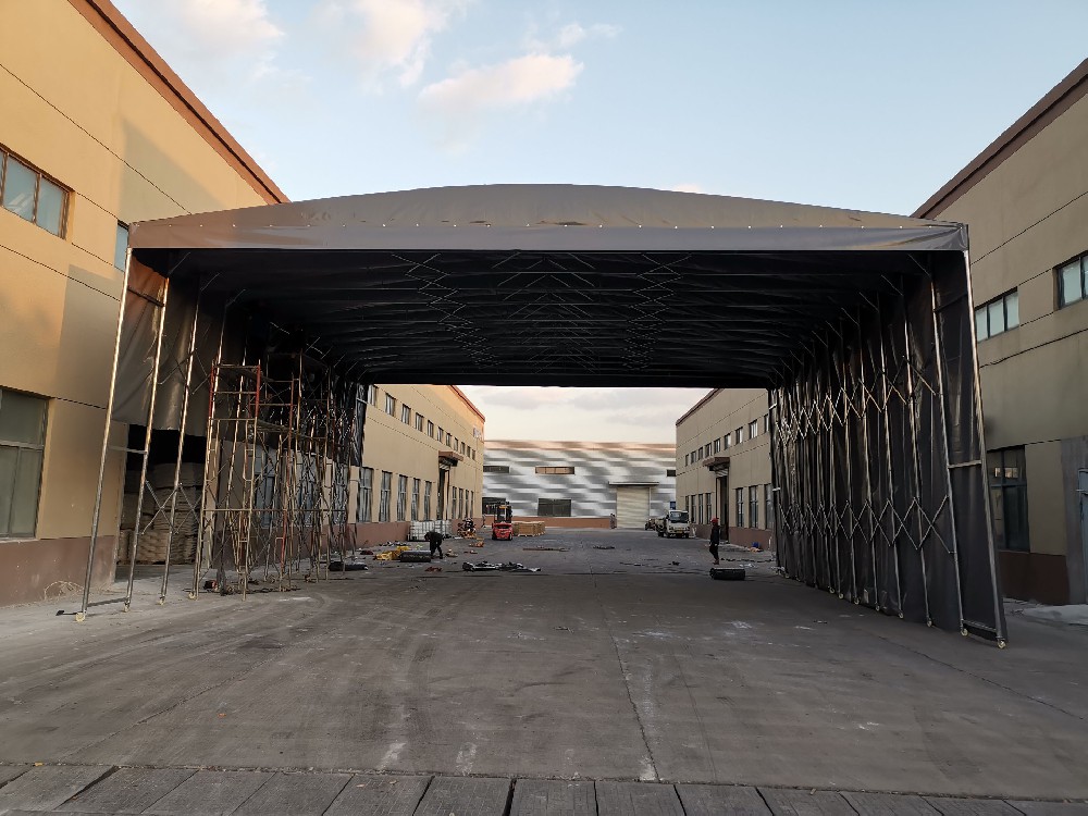 工厂手动推拉棚